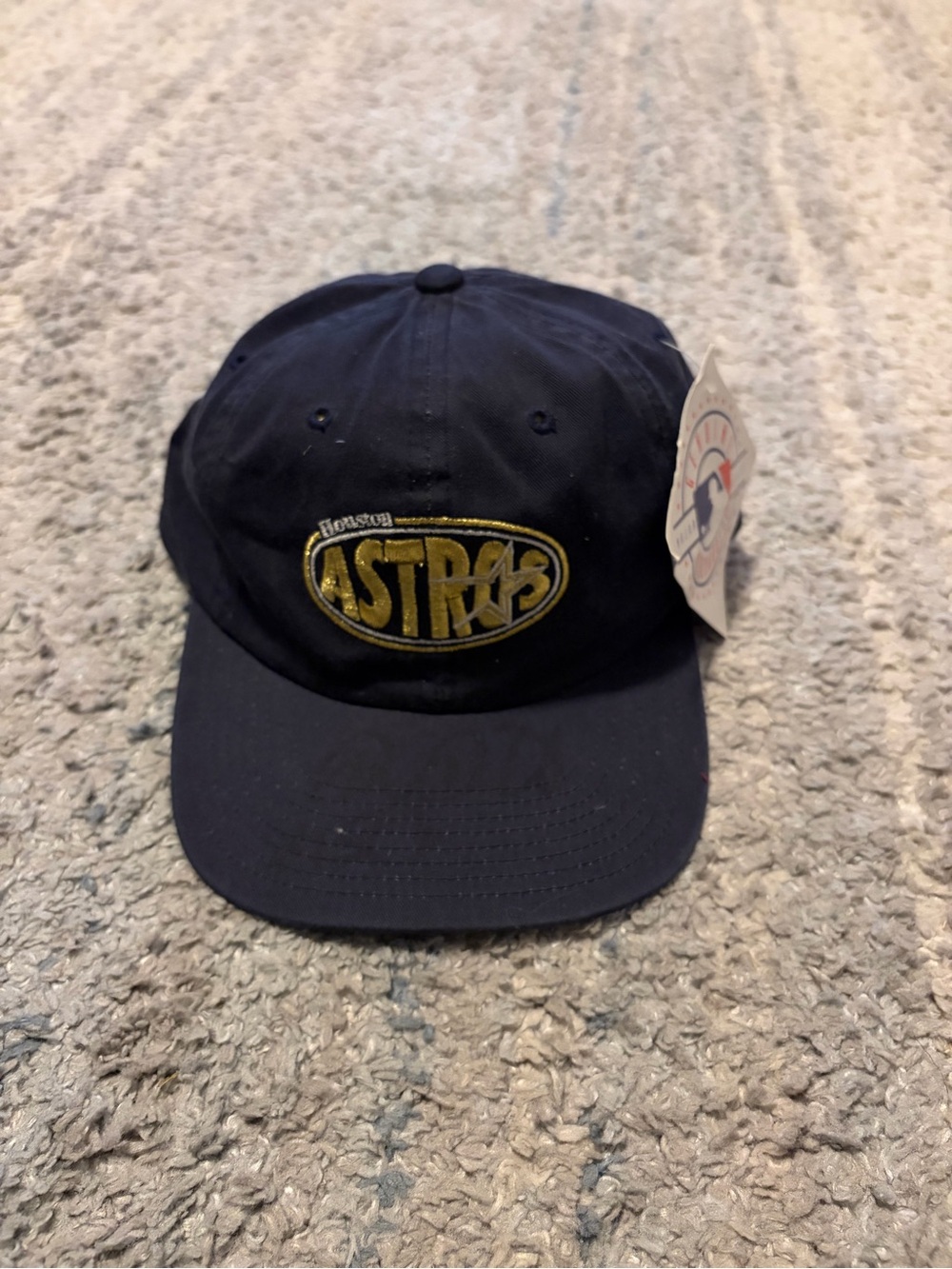 Vintage 90s Houston Astros MLB Hat NWT Deadstock Signatures Oval Gold Star Logo